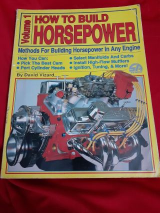 How To Build Horsepower Volume 1,  Book By David Vizard,  1990,  Vintage