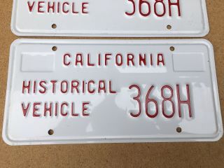 California Historical Vehicle 368H PAIR July 2004 tag 3