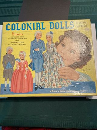 Colonial Paper Dolls To Cut Out And Dress Platt And Munk 1950