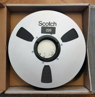 Vintage Scotch 226 Analog Recording Tape Silver Metal Reel To Reel 2 " X 10.  5 "