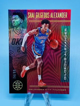 Shai Gilgeous - Alexander 2019 - 20 Panini Illusions /99 Red Parallel Ssp Thunder