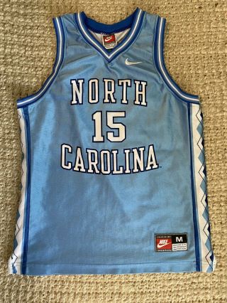 Vtg Nike North Carolina Tar Heels Basketball Jersey Youth Medium M Carter Unc