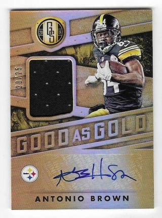 Antonio Brown 2018 Gold Standard Autograph Jersey Card /25 Signed Steelers Auto