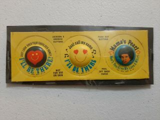 Vintage 1970 Post Alpha - Bits Jackson 5 Groovie Buttons Cereal Premium