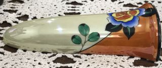 Vintage Noritake Art Deco Flower Wall Pocket/Vase Hand Painted Japan 2