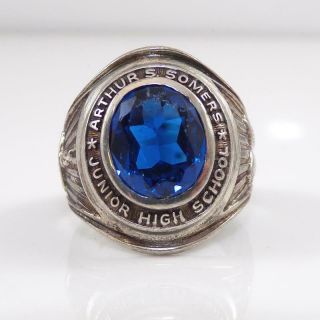 Vintage Sterling Silver 1970 Arthur S Somers School Class Ring Size 8 Lfb4
