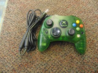 Vintage Microsoft Xbox Controller Wired Halo Green S - Type