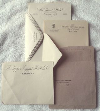 Vintage Hotel Stationery from early 1900 ' s US and Overseas paper & envelopes 2