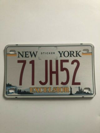 York Ny Motorcycle License Plate Excelsior Plate Brand Newly Issued &
