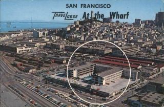 San Francisco,  Ca Travelodge At The Wharf California Chrome Postcard Vintage