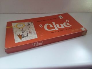 Clue Vintage 1956 Parker Brothers Murder Mystery Detective Board Game