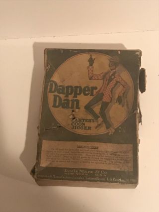 Vintage Antique Tin Wind Up Dapper Dan Jigger - - Box Only Marx