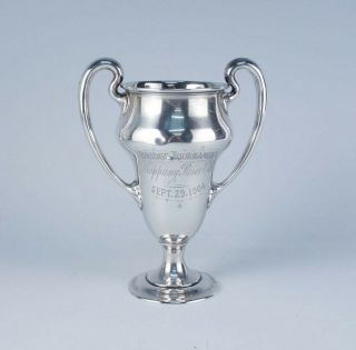 Rare Antique Unger Bros Sterling Silver Art Nouveau Bridge Tournament Trophy