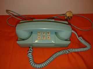 Vtg Gte Ae Push Button Telephone Blue Starlite Phone Landline 1974