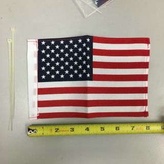 Case Of (100) 8 " Fabric Usa American Flags For Auto Antenna 83655