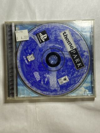 Vintage Sony Playstation 1 One : Ps1 Theme Park Video Game Black Label
