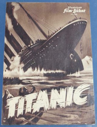 White Star Line Rms Titanic Rare German Film Promotional Flyer C - 1943