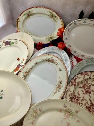 Vintage Mismatched China Medium Size 11 1/2 " Serving Platters Choose Your Own