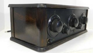 Rare Antique 1925 E.  J.  Hudson (Wells/Gardner & Co) Chicago Tabletop Radio 3