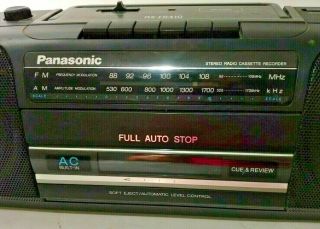 Vintage Panasonic Rx - Fs410 Am Fm Radio Cassette Player Black