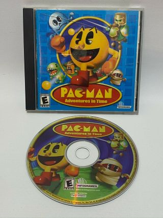 2000 Vintage Computer Game Pac - Man Adventures In Time Infogrames Pc Cd Rom