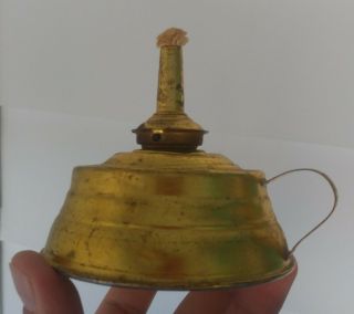 Vintage Antique Miller Brass Finger Oil Kerosene Lamp Look Cigar Lighter
