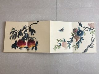 China Antiques Qi Bai Shi FINE CHINESE HAND PAINTED PAINTING SCROLL BOOK 3