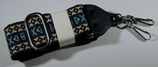 Vintage Hippie 35mm Camera Strap 2 Of 4 : Priced To Sell,  Blue & Tan Pattern