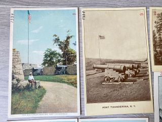 VTG Antique Early 1900 ' s Postcards Photos York Ticonderoga NY Fort revenge 2