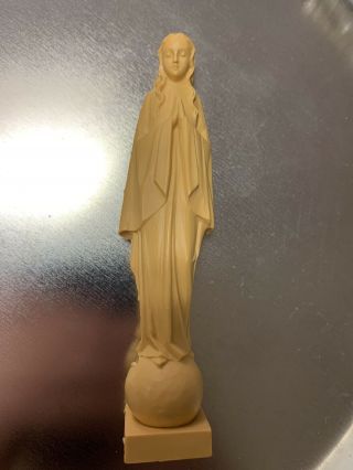 Vtg Virgin Mary Madonna Praying Statue Plastic Collectible Figurine 7 " Religious