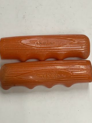 1969 Schwinn Glitter Orange Krate Handle Bar Grips.