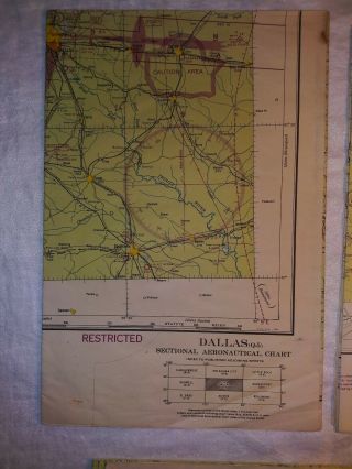 Vintage Wwii Dallas Sectional Aeronautical Chart Sept.  2 1943 Q - 5 24 " ×48 "