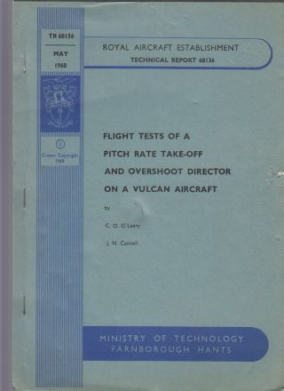Avro Vulcan Xa890 - Test Report - Rae Bedford - 1968 Plus Set Of Cockpit Photos