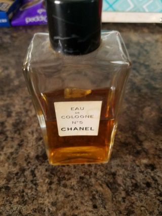 Vintage Chanel Eau De Cologne No 5 4fl Oz Bottle 60 Full
