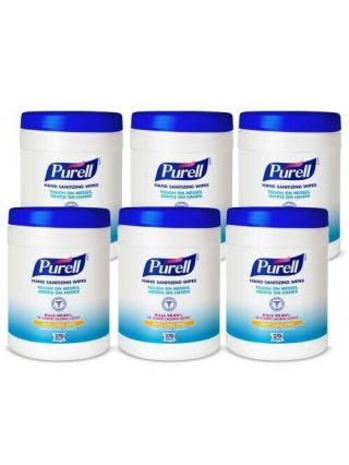 1purell 6 Pack Of 270 Ct.  Canister Wipes Citrus Scent Case Compare To Wet Ones