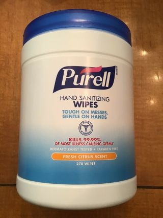 1Purell 6 Pack Of 270 Ct.  Canister Wipes Citrus Scent Case Compare To Wet Ones 2