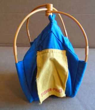 Vintage Fisher Price Adventure People Blue Camping Tent S