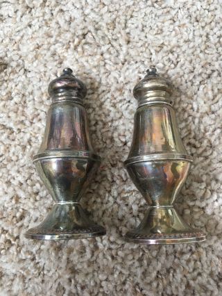 Vintage Duchin Creation Sterling Silver Weighted Salt And Pepper Shakers 168 Gr