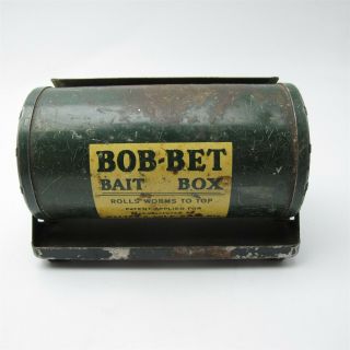 Vtg Bob - Bet Bait Box Belt Worn Worm Holder Usa Made