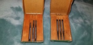 2 Vintage 3 Pc Greenfield Hand Tap Set Box Say Includes A Taper,  Plug And Bottom
