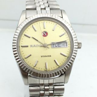 Vintage Rado Voyager Automatic Day Date Swiss Made 35mm Mens Wrist Watch A8463