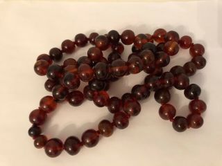 (inv 277) - Antique Chinese Natural Amber Beads - 134 Grams
