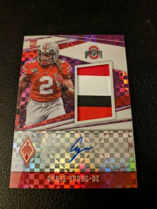 2020 Panini Chronicles Phoenix Chase Young Pink Rpa Patch Auto Autograph /30 Rc
