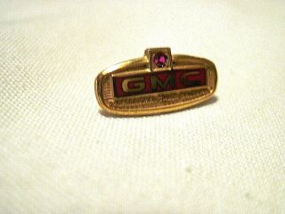 Gmc Professional Truck Salesman Vintage General Motors 1/10 10k Gold/jeweled Pin