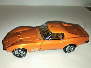 1/24 Diecast Danbury 1972 Corvette Coupe Ontario Orange 454 Big Block T - Top