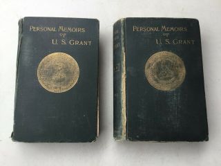 Personal Memoirs Of U.  S.  Grant 1885 1886 2 Volume Set Antique Books