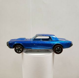 Rare Vintage Cobalt Blue 1967 Custom Cougar Redline Hotwheels Car Toy Old Estate