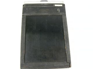 Vintage Fidelity Film Holder For 4x5 " Cut Sheet Film - Wood/metal