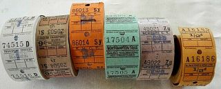 Bus Tickets: 6 " Ultimate " Ticket Machine Rolls - Different Operators Including Lt