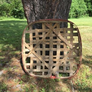Antique Tennessee Tobacco Basket Handmade Barn Kept Marked